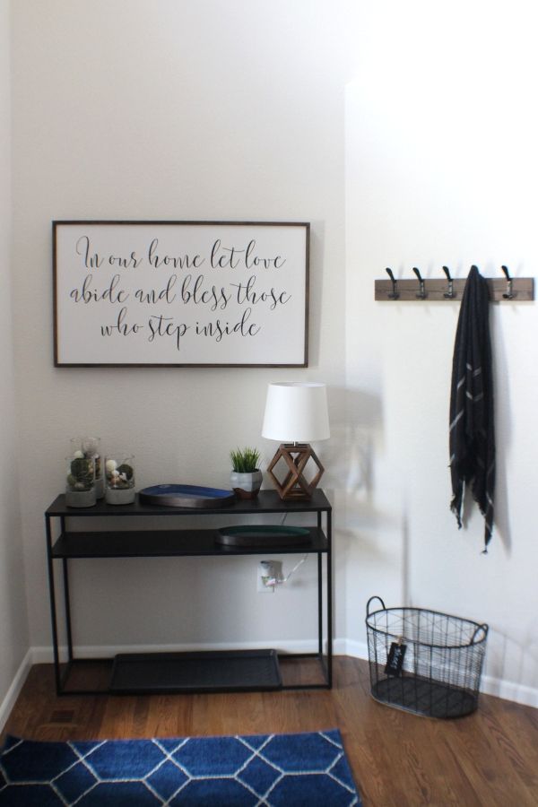 DIY Minimalist Coat Rack for Wall and remodeled entry way