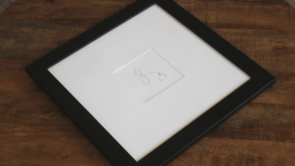 Framed pictionary drawing