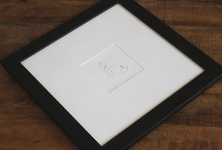 Framed pictionary drawing
