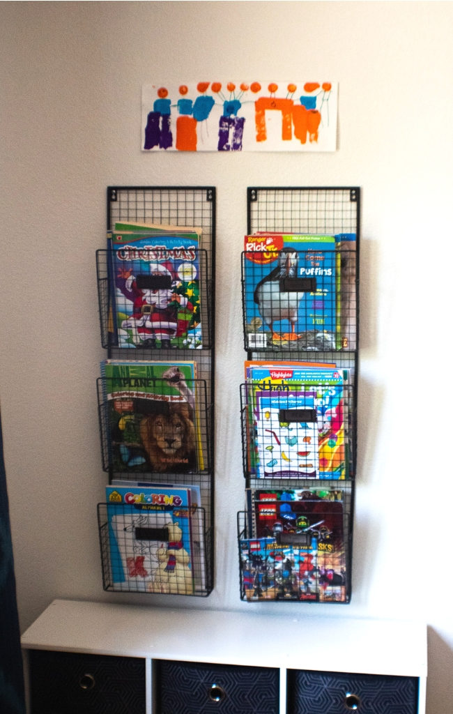 Wire magazine holders and wall organizers